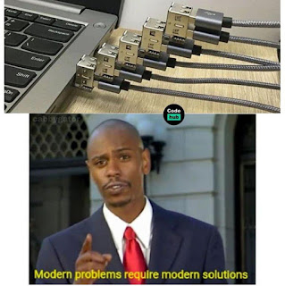 USB Ports Meme by @_codehub_ on Instagram