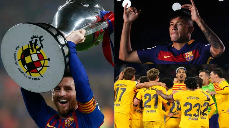 Lionel Messi and Neymar join Barcelona title celebrations through video call