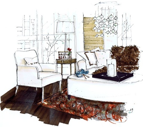 Patricia Gray living room by Michelle Morelan