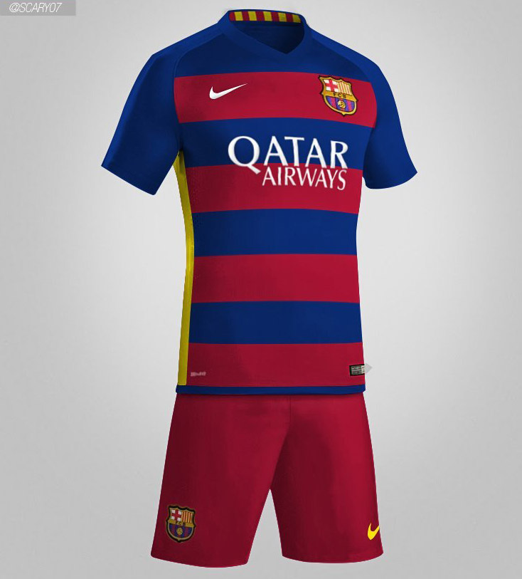 Revolutionary FC Barcelona 15 16 Kits Released   Footy Headlines  barcelona football kit 2015 16