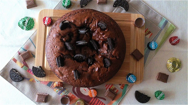 tarta brownie dulce de leche oreo galleta receta fácil horno rica fiesta cumpleaños tentación cuca