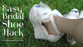 Easy DIY Bridal Shoe Hack - 3 ways {video)
