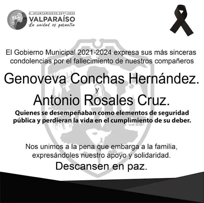 Gobierno de Valparaíso expresa sus condolencias por los policías caídos 