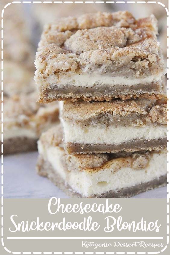 Blondies are one of my favorite treats and these Snickerdoodle Cream Cheese Blondies are the perfect answer when you can't decide between a cookie, a brownie or a piece of cheesecake.