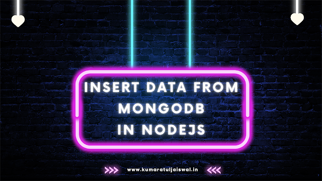 Insert data from mongodb in nodejs