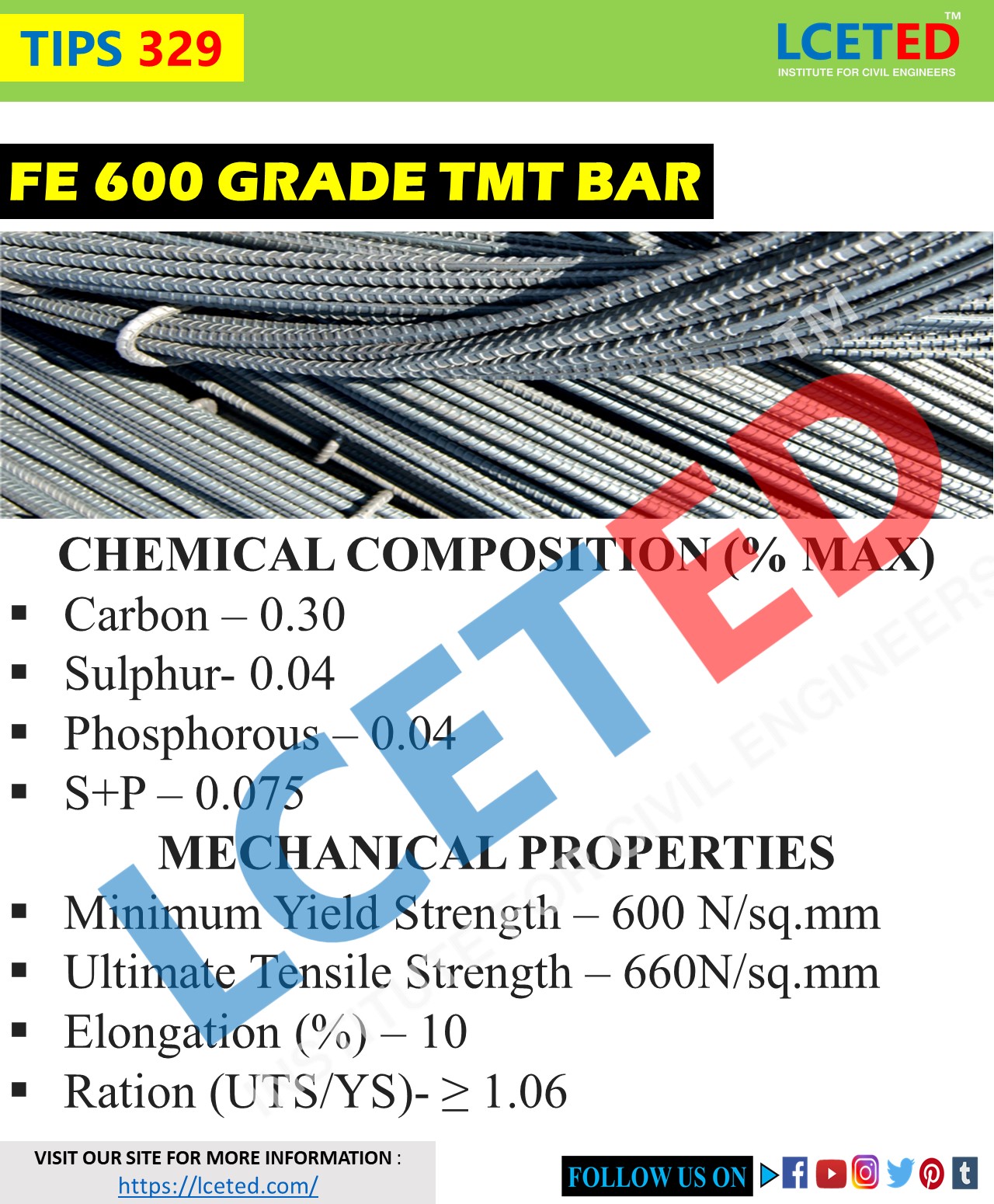 CHEMICAL COMPOSITION & MECHANICAL PROPERTIES OF FE600