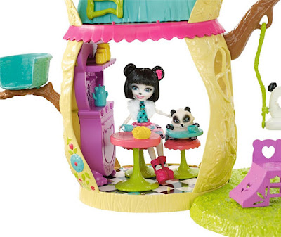 ENCHANTIMALS - Casa Divertida Panda del Árbol + Muñeca Prue Panda | Mattel 2017 |  detalle cocina