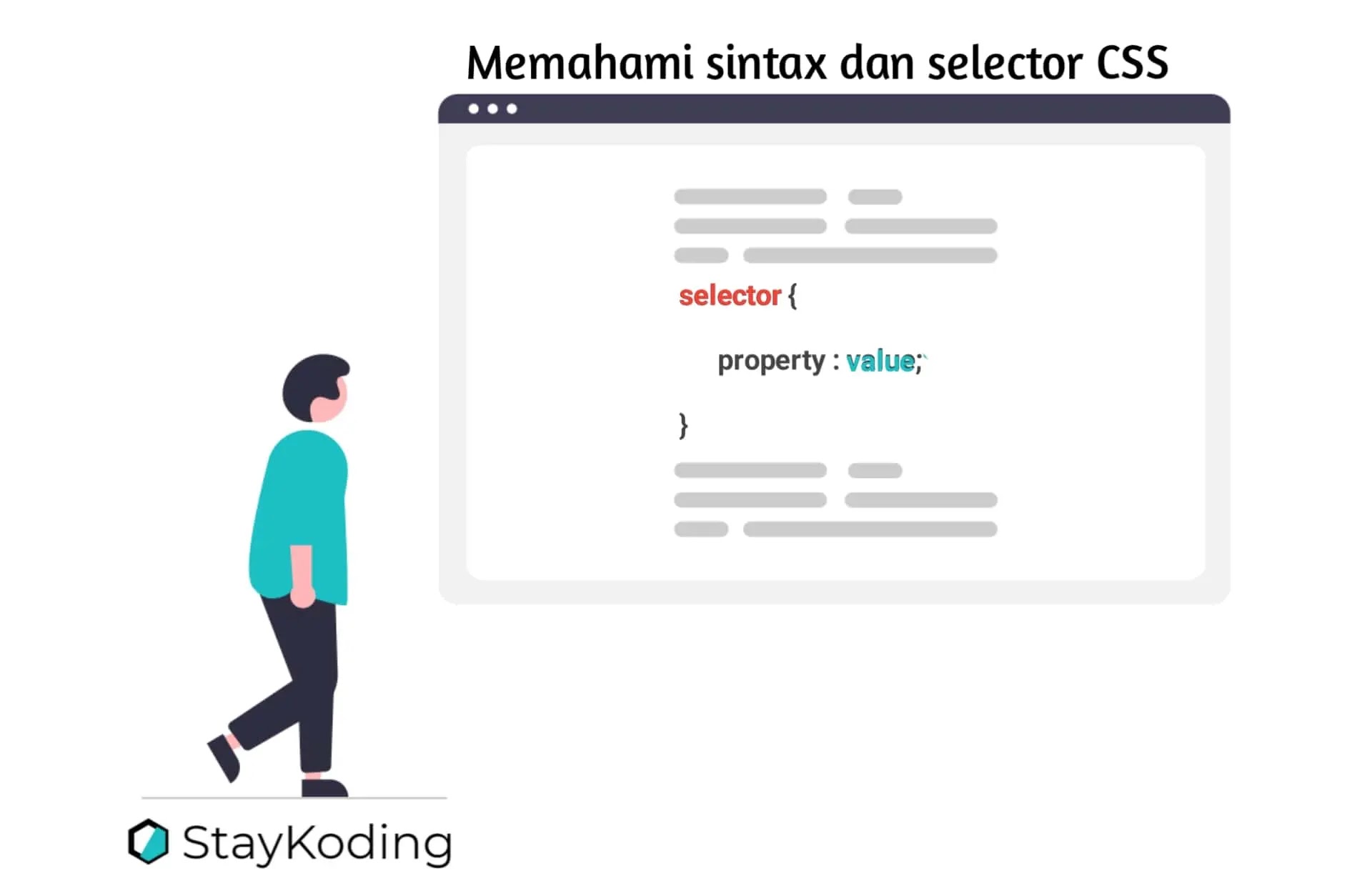 Belajar untuk memahami sintax dan selector di css merupakan hal dasar yang wajib diketahui ketika sedang belajar menggunakan css.