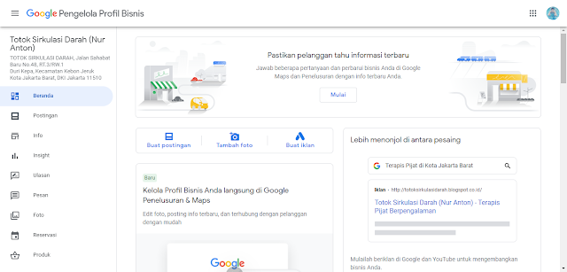 Google Busines (Lokasi Brand/merk/SEO)