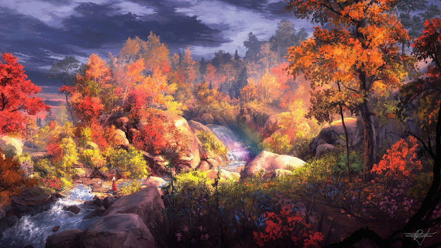 Fantasy Autumn Painting Desktop Wallpaper