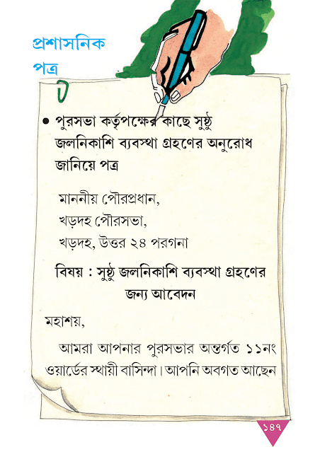 পত্ররচনা | ষষ্ঠ অধ্যায় | সপ্তম শ্রেণীর বাংলা ব্যাকরণ ভাষাচর্চা | WB Class 7 Bengali Grammar