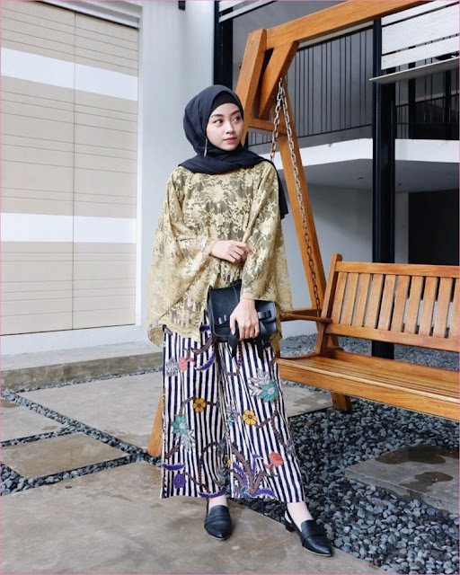 Model Setelan Celana Panjang Kulot Batik Terbaru