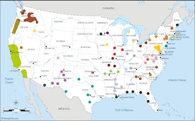 Wine map of the United States