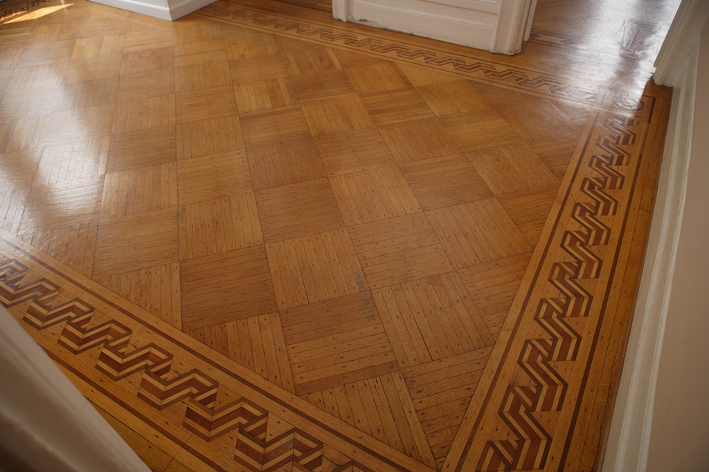 Parquet Flooring. Hardwood Floor Border & Medallion Inlays ...