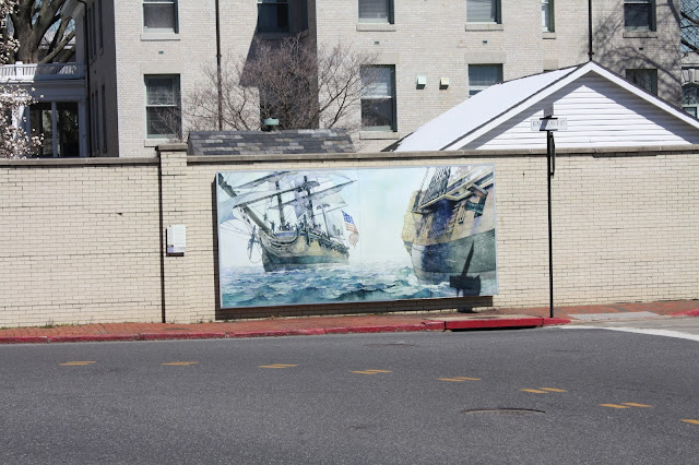 Love this incredible seascape street art at the U. S. Naval Academy