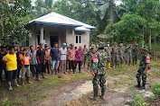 Dansatgas Letkol Arh M. Nahruddin Roshid  Tinjau Lokasi Sasaran Fisik Pembangunan TMMD Imbangan