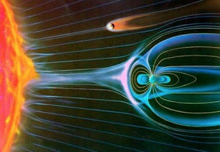 angin matahari menghasilkan medan magnetik di atmosfer bumi 