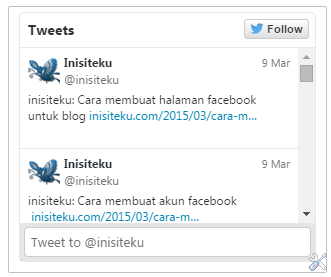 Cara membuat widget twitter