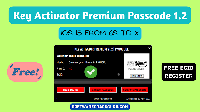 Key Activator Premium Passcode 1.2 for iOS 15 from 6s to X (FREE ECID Register)