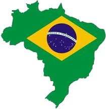 Brazil's flag and map