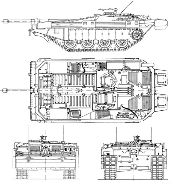 Проекции танка Strv-103С