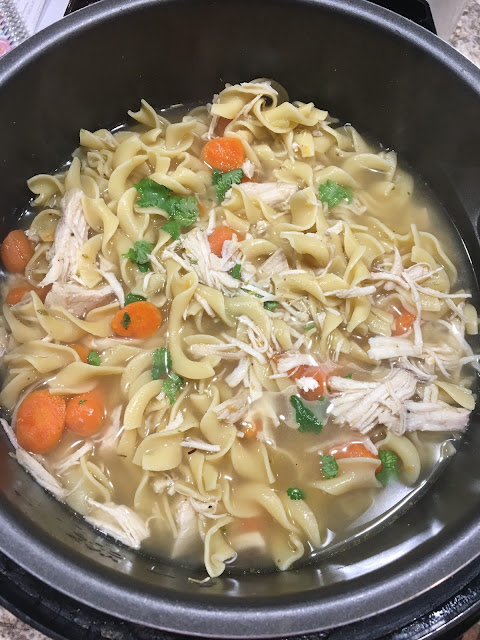 Instant Pot Chicken Noodle Soup! This comforting recipe adds your favorite vegetables, broth, chicken, and noodles.Chasing Saturday's