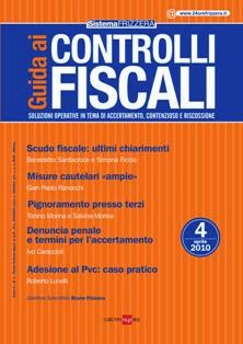 Guida ai Controlli Fiscali - Aprile 2011 | TRUE PDF | Mensile | Professionisti | Normativa | Tributi
Guida ai Controlli Fiscali è la rivista mensile di aggiornamento professionale dedicata ai temi dell'accertamento tributario e della difesa del contribuente, destinata ai professionisti del settore.
Guida ai Controlli Fiscali si caratterizza per il taglio pratico-operativo tipico del metodo Frizzera: fornisce infatti un'ampia e autorevole rassegna di questioni e casi concreti di accertamento fornendone la soluzione. 
Il periodico è arricchito da preziosi contributi di autorevoli esponenti del mondo delle istituzioni (Ministero dell'Economia e delle Finanze e Guardia di Finanza) che rappresentano testimonianze di centrale importanza nell'analisi e nell'individuazione di soluzioni immediate e concrete.