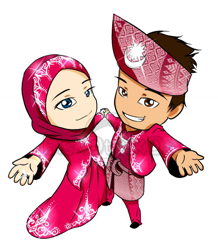 Kartun Pernikahan Muslim  Holidays OO