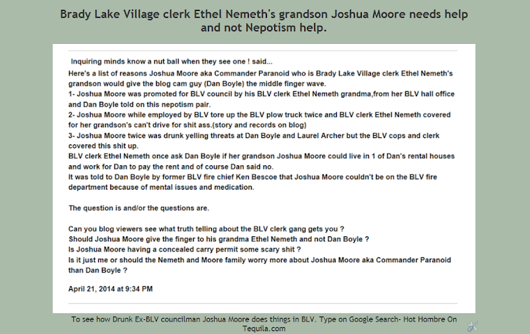 Here's how things are done in Brady Lake Village aka Clerksville.