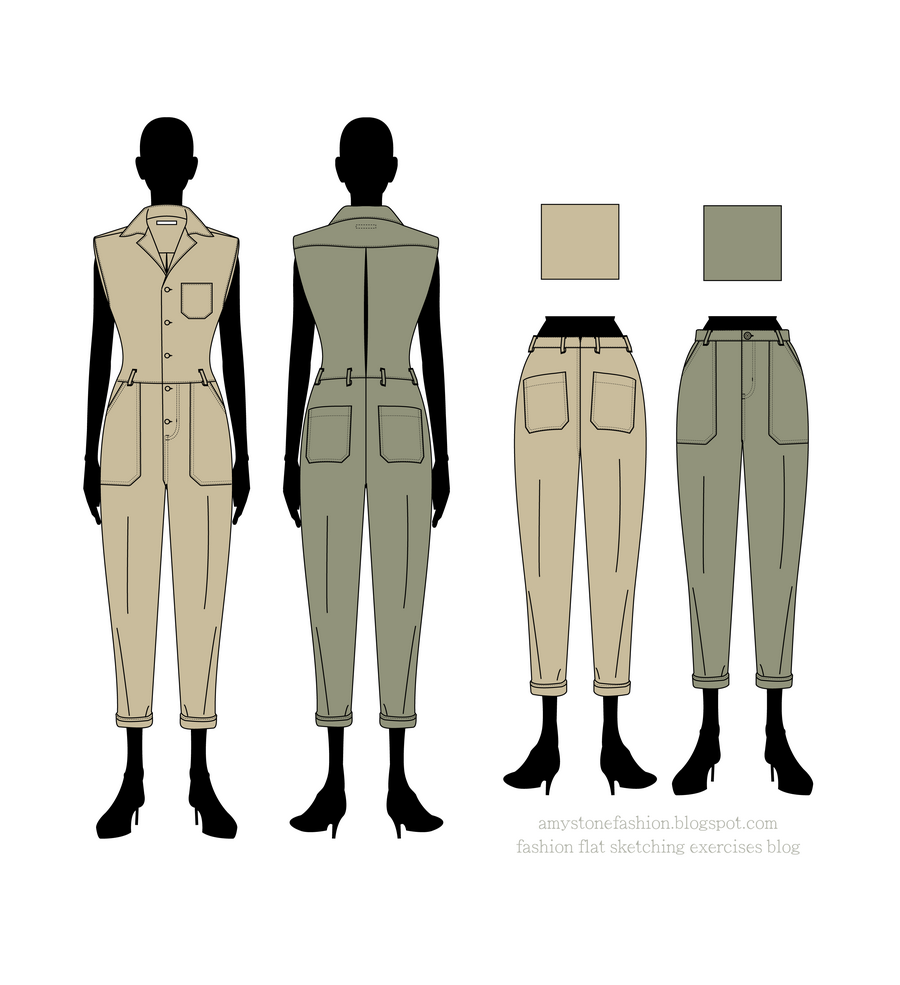 Women's Jumpsuit and Pants Drawing