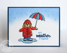 Sunny Studio Stamps Rain or Shine Let's Weather It Together Spring Card