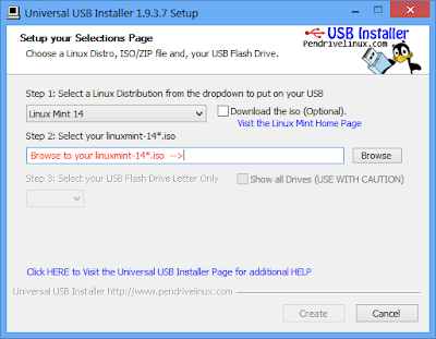 Mudah Membuat USB Installer Linux Mint dengan Aplikasi Universal USB Installer