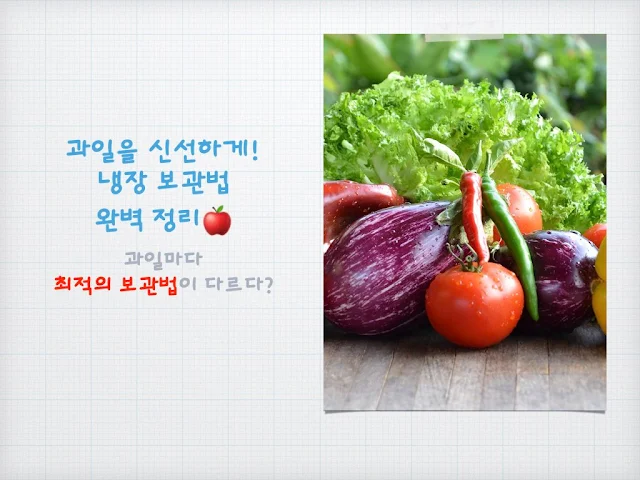과일별 냉장 보관법: 신선함을 오래 유지하는 과일 보관 팁