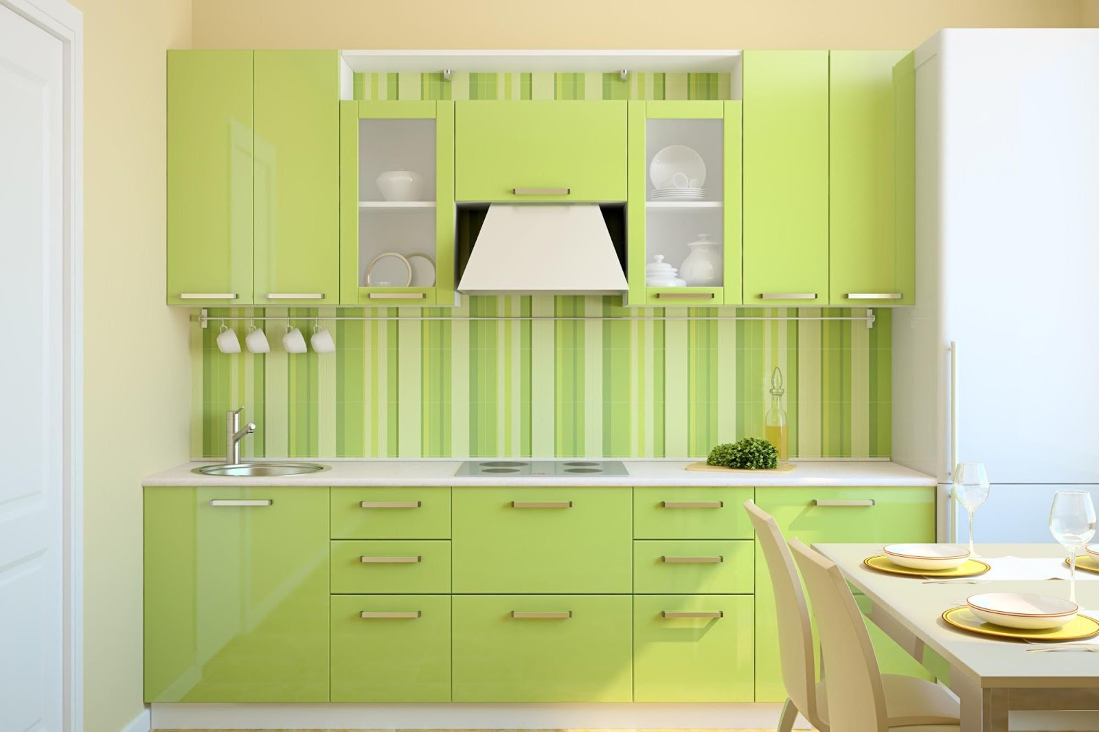 21 Model Desain Kitchen Sets Hijau