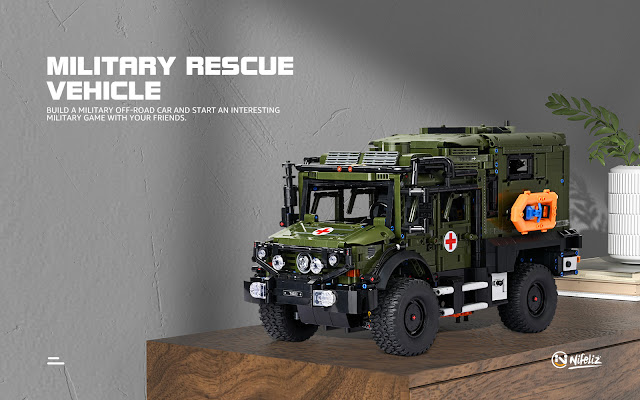Nifeliz Military Rescue Vehicle Compatible With Lego