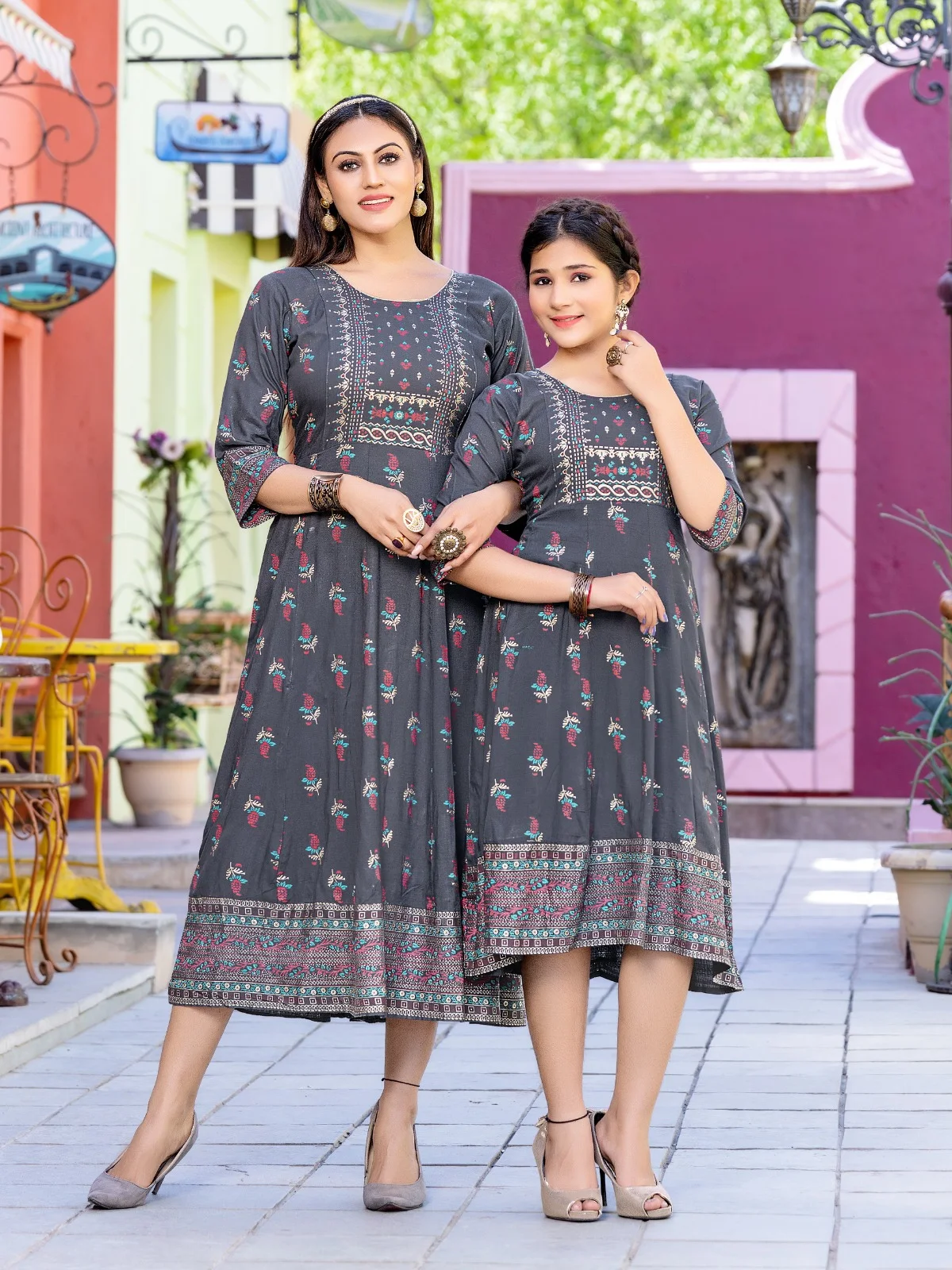 Me And Mom Vol 2 Banwery Rayon Slub Mother Daughter Combo Set