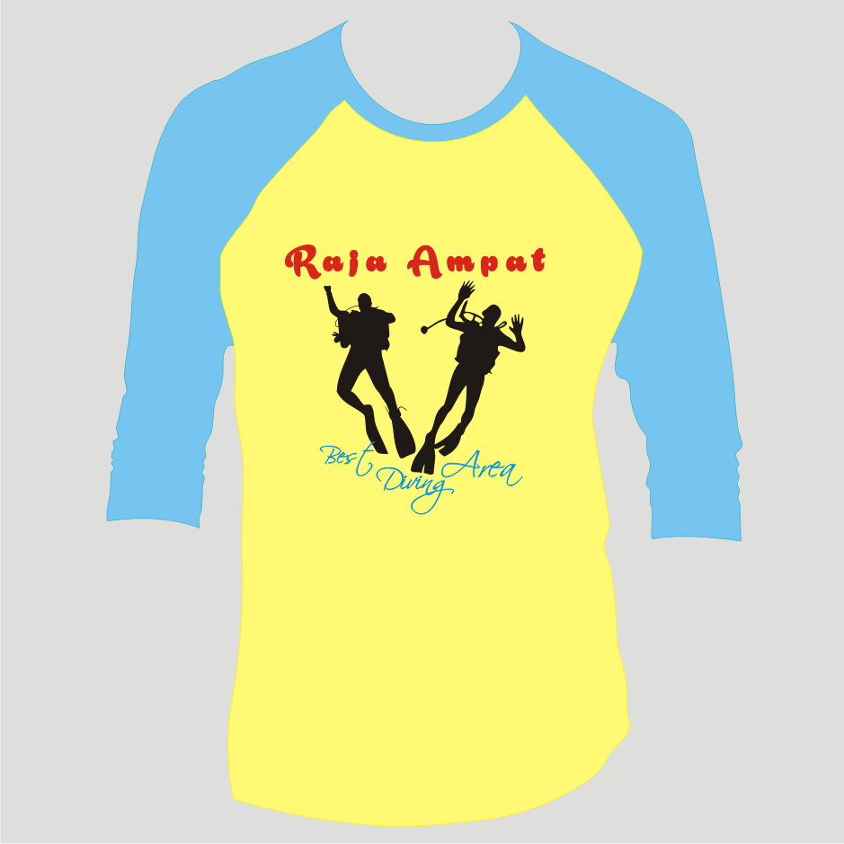 Reglan 3 4 Biru Baby Kuning Muda Kaos Souvenir Raja Ampat Reglan 3 4 Biru Baby Kuning Muda Kaos Souvenir Raja Ampat