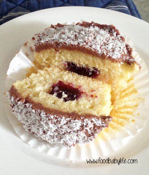 Lamington Cupcakes with jam for Australia Day © www.foodbabylife.com