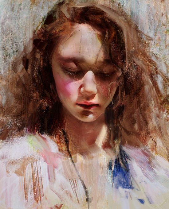 Yizheng Ke artstation ilustrações arte pinturas mulheres surreais oníricas impressionistas beleza cores luzes