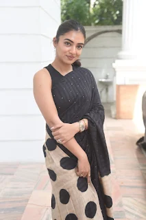 Nazriya Nazim Saree Stills at Ante Sundaraniki Movie Interview