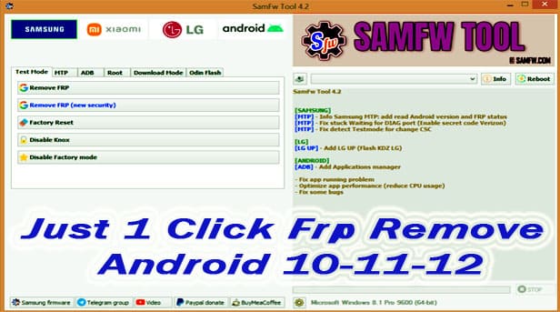 Update Samsung Frp bypass tool