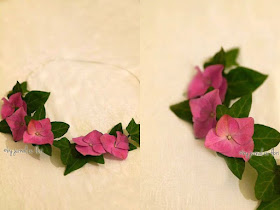 coronita cu hortensie roz coafura par