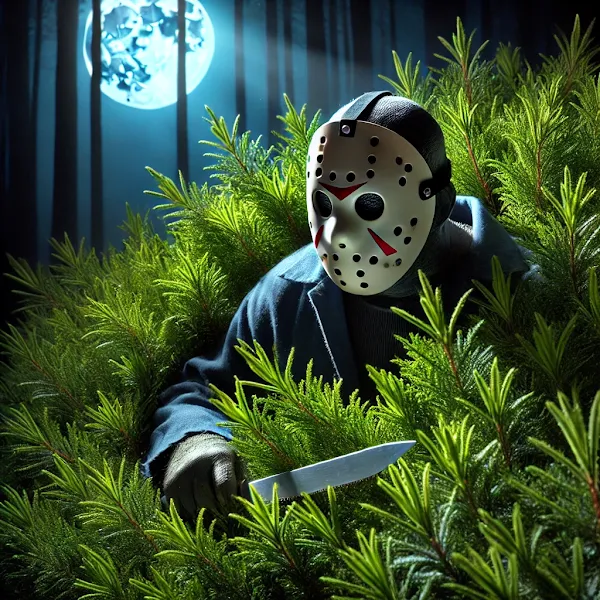 Jason lurks in the bushes