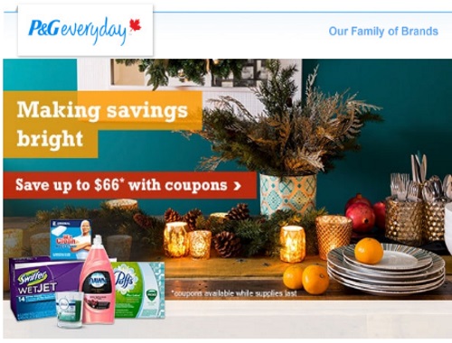 P&G BrandSaver Print-at-Home December Coupons