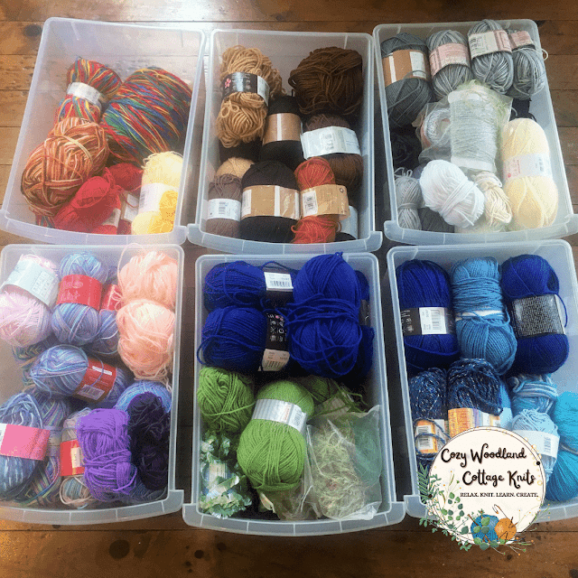 Picture of yarn stored by colour