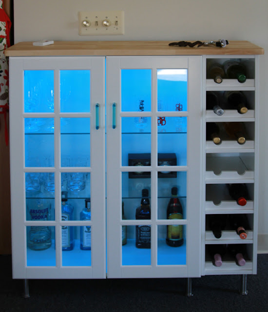 Bar Cabinet from wall cabinets