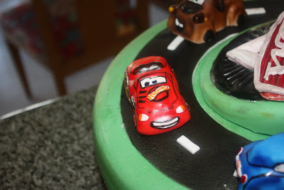 Cars cake, race track cake, Las Vegas Wedding cakes