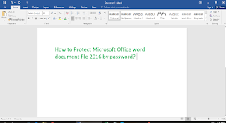 Microsoft word 2016 document file by password