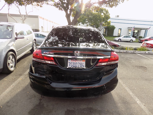 2014 Honda Civic- Before repairs were done at Almost Everything Autobody