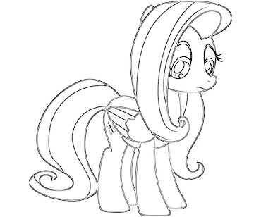 #13 Fluttershy Coloring Page